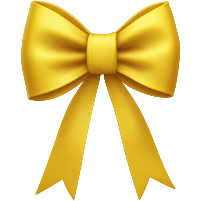 Yellow bow emoji