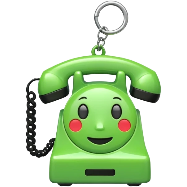 Green phone charm emoji