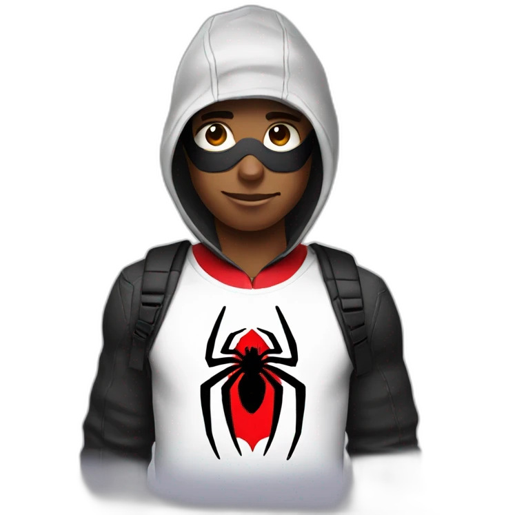 Miles morales en tenue de Spiderman emoji