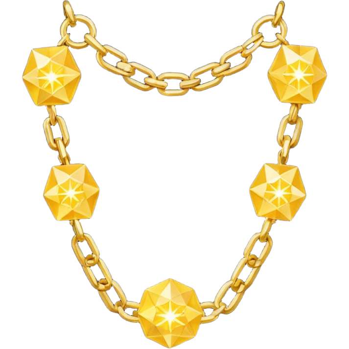 fantasy magic heavenly golden chains low poly emoji