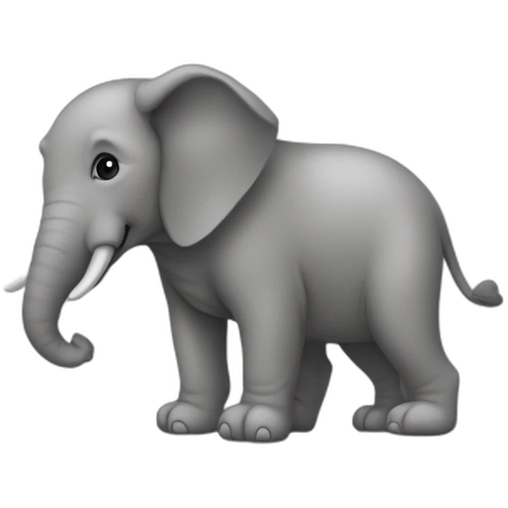 Chien sur un éléphant sur la terre dans l'espace emoji