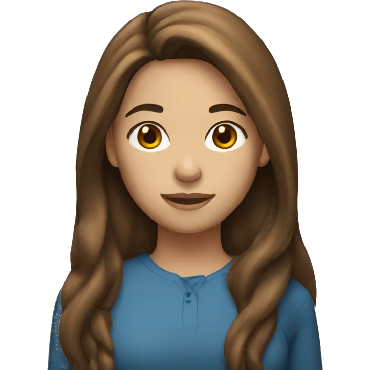 Female  with long brown hair emoji