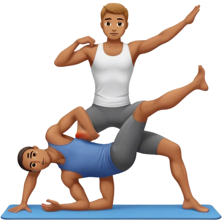 man doing Pilates emoji