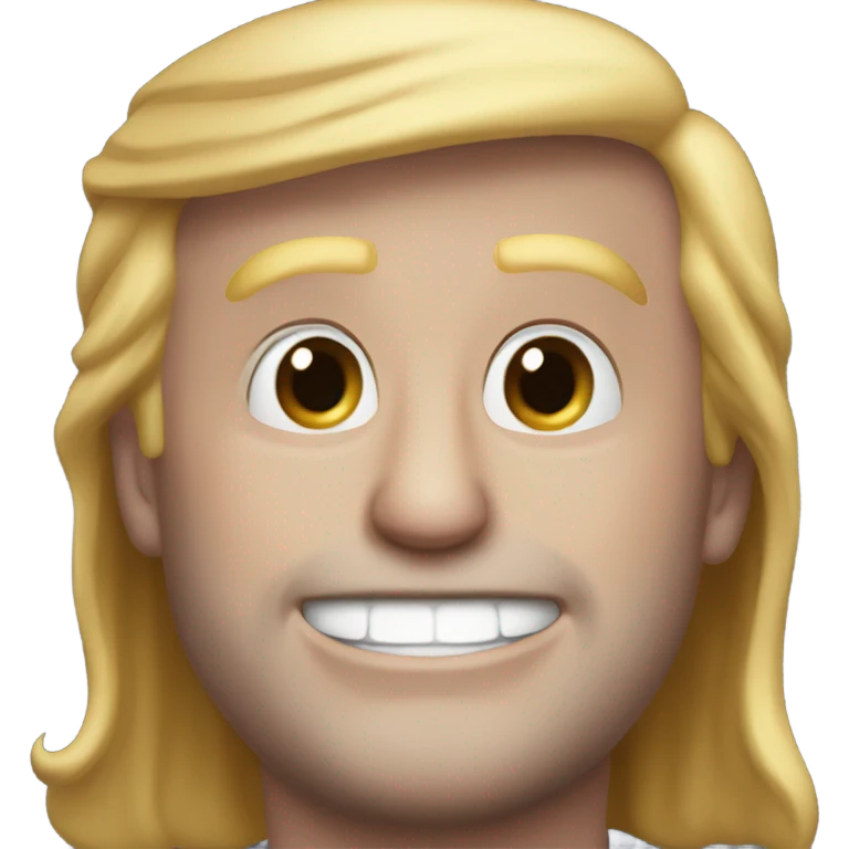 trump smile. super realistic. half body shot emoji