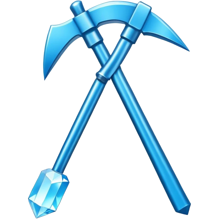 diamond hoe from Minecraft emoji