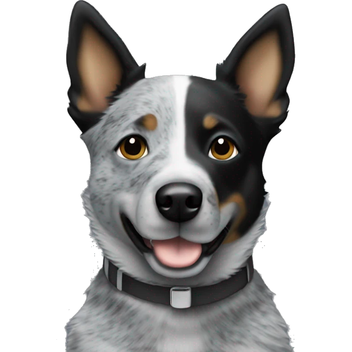 Blue heeler that is black and gray emoji