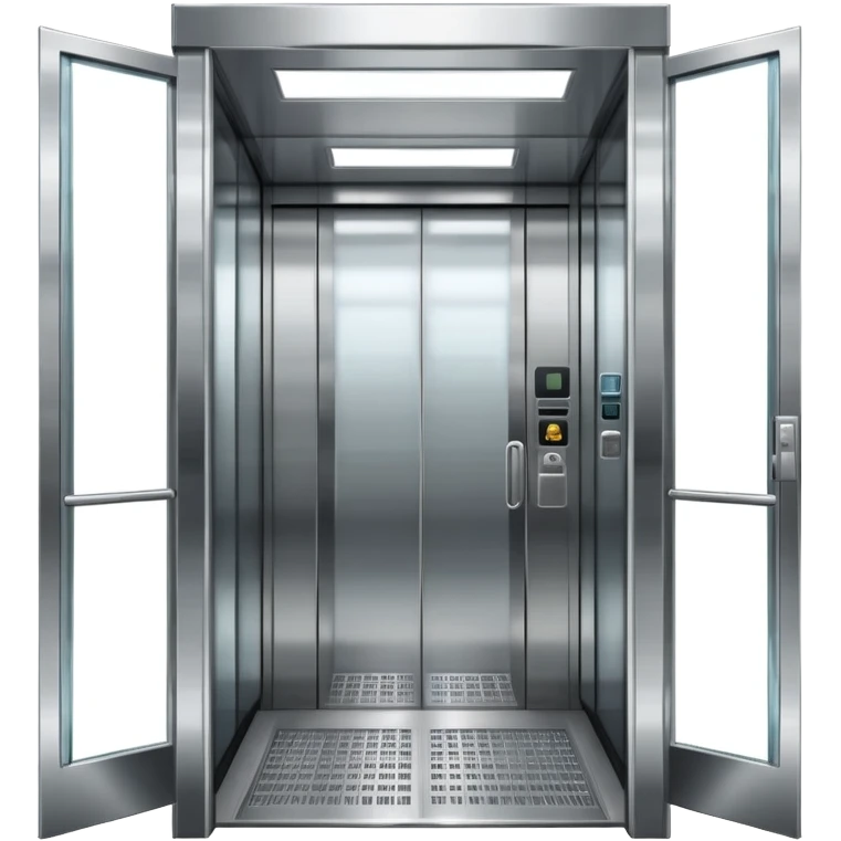 large modern elevator with open doors emoji