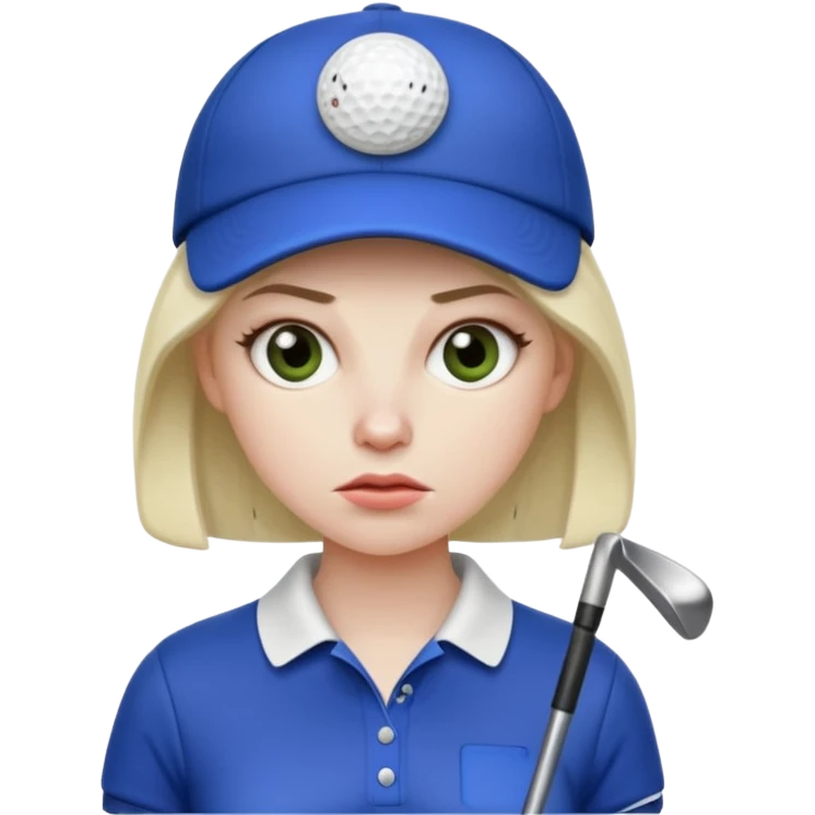 women golfer sick emoji
