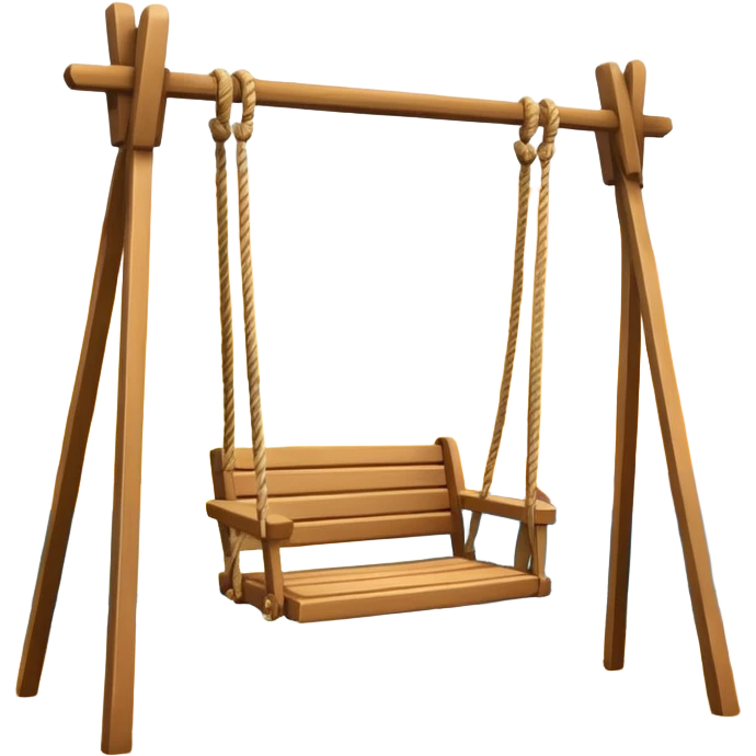 Beach swing at sunset  emoji