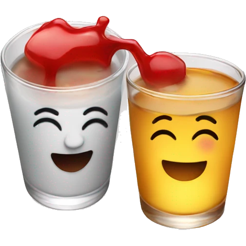 Two drinking small shots cheers  emoji