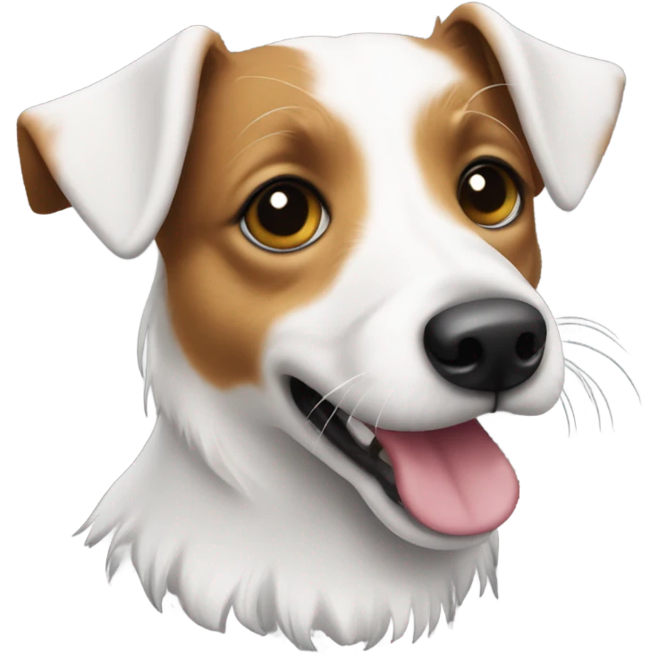 Cute long haired jack russel  emoji