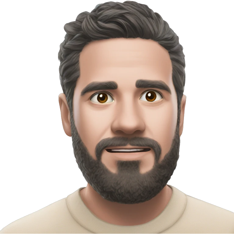 man with beard in portrait emoji
