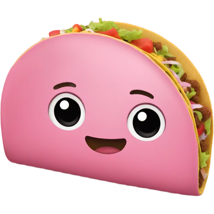 A taco wrapped in plain pink paper  emoji