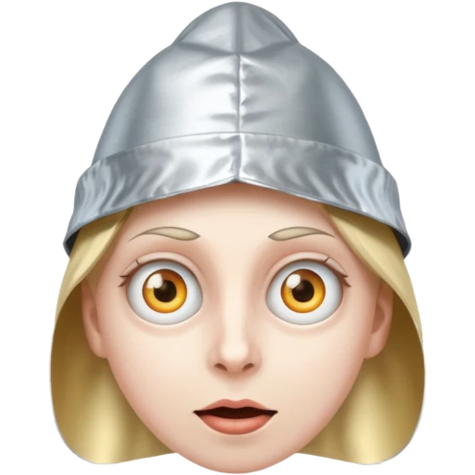 foil hat crazy eye emoji