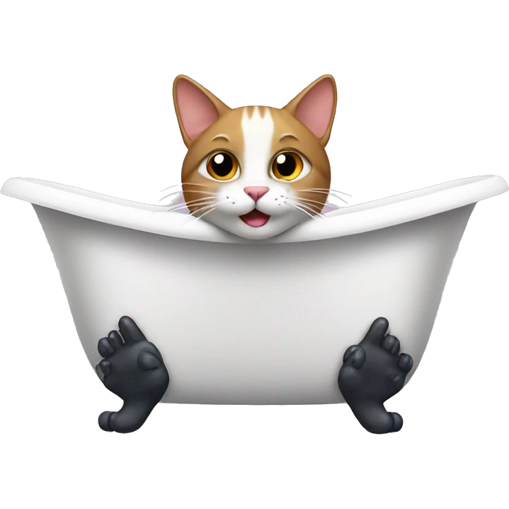 Cat bathing  emoji
