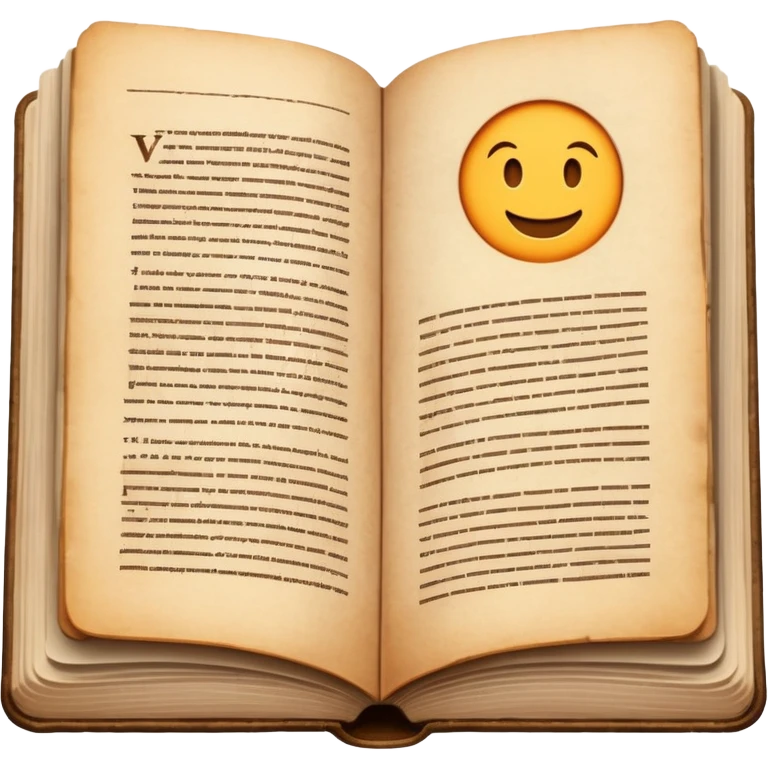 an open book with text emoji