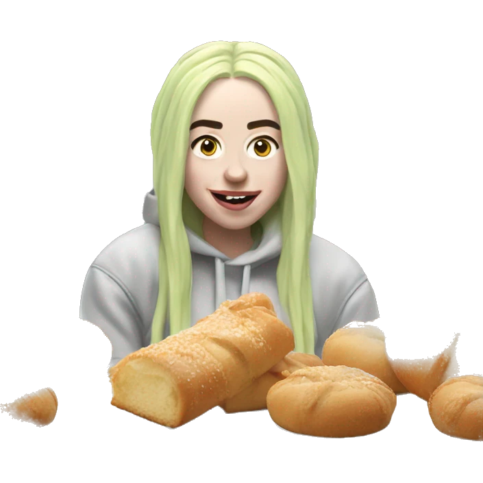 Billie Eilish enjoying some local bakery treats emoji