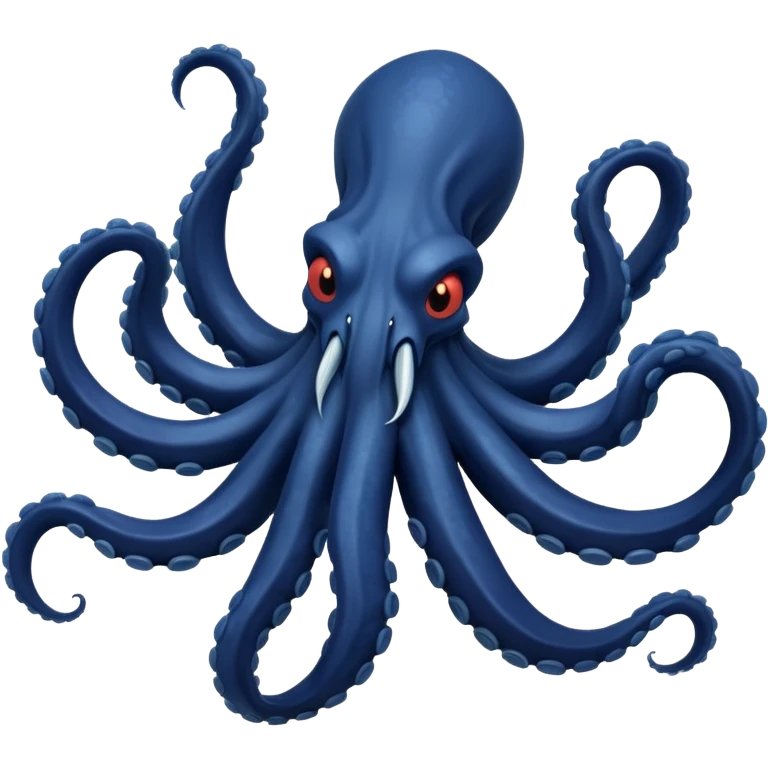 Create a single emoji of a Kraken in full body, shown at a slight side angle in a natural, characteristic pose. stylized like an emoji, but clearly recognizable.  emoji