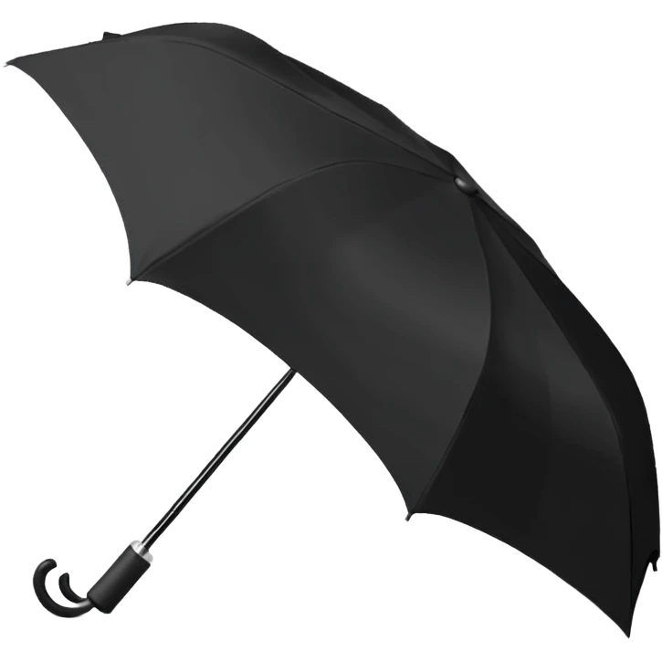 black folding umbrella emoji