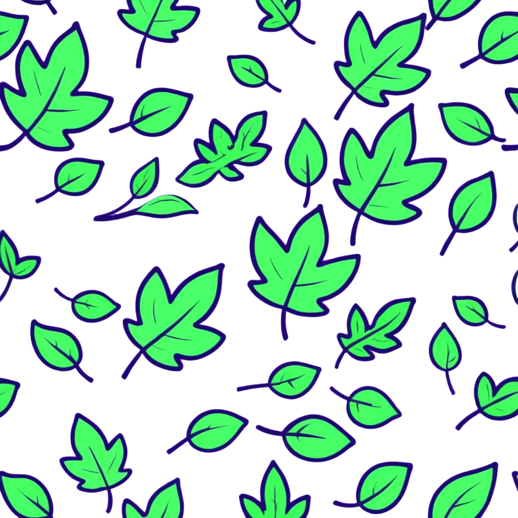 lush green summer leaves floating and spinning in a pleasant summer breeze emoji