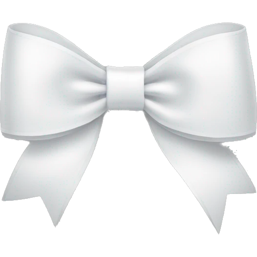 Thin white ribbon bow emoji