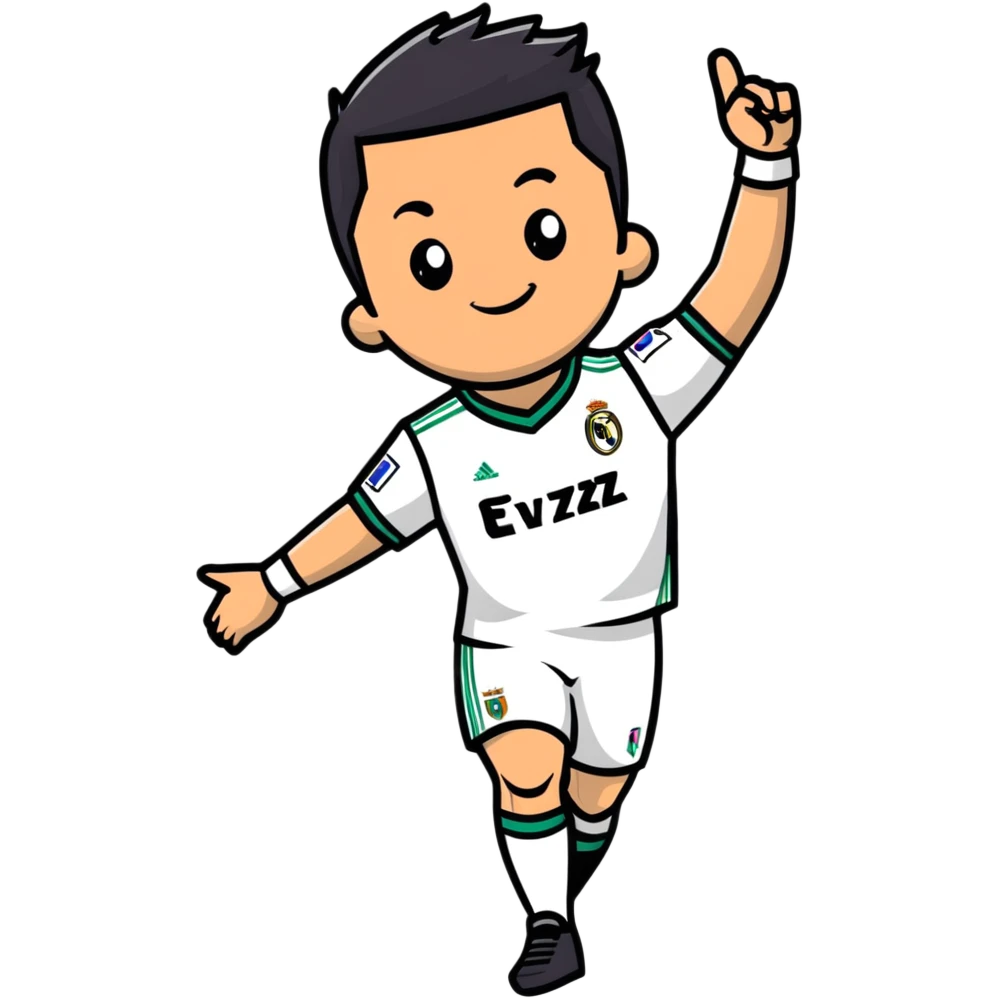 Cristiano Ronaldo doing his signature celebration pose emoji