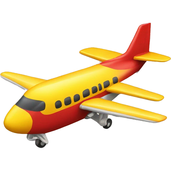 Red and yellow plane emoji