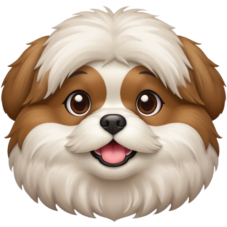 brown shitzu happy emoji