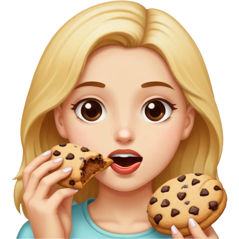 Girl eating crumbl cookie  emoji