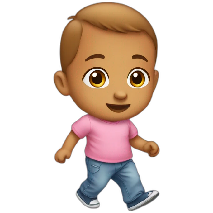 Create emoji of a walking baby infant  emoji