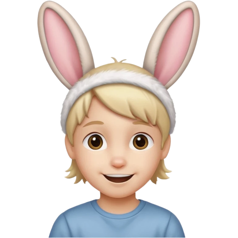 kid with bunny ears emoji