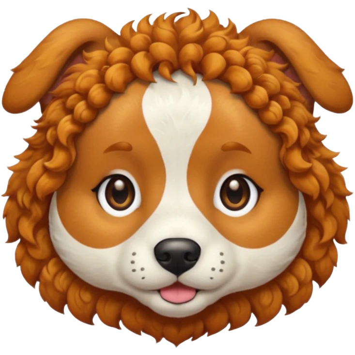 ginger curly dog emoji