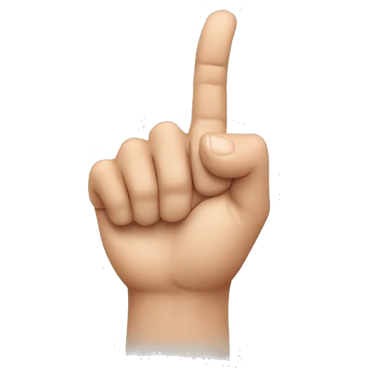 Hand with thumb ans annular lowered  emoji