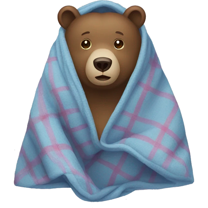 Bear in blanket emoji