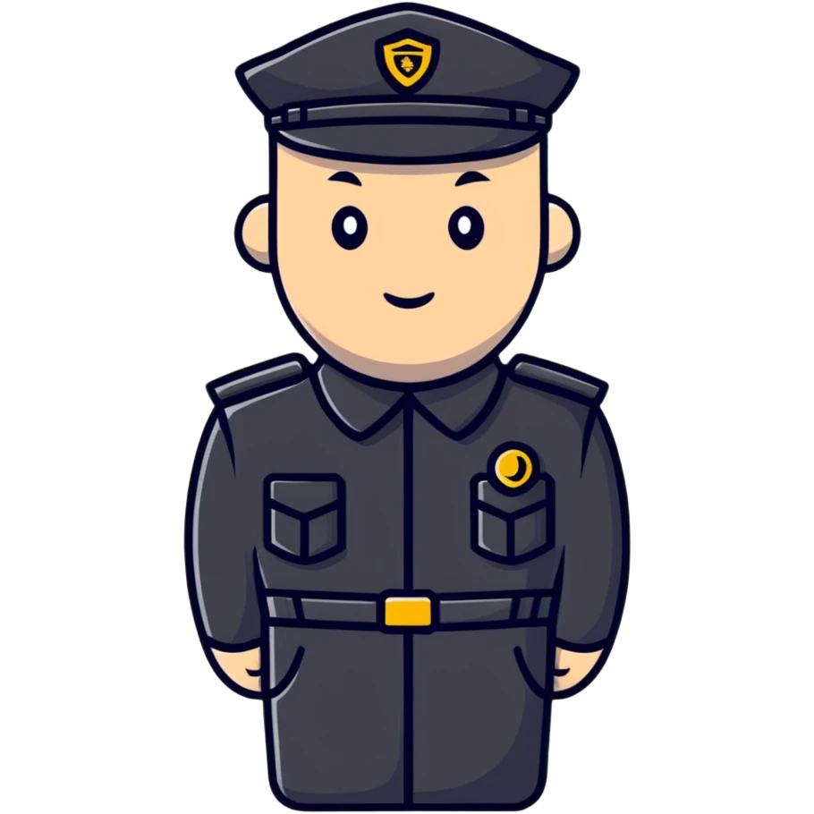 private security guard in uniform emoji