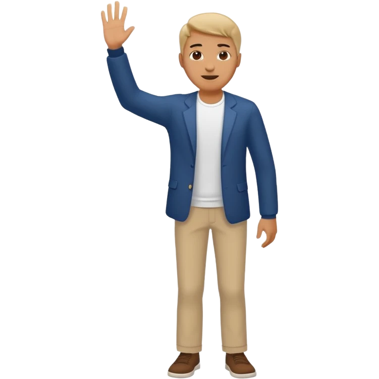 man full body waving emoji