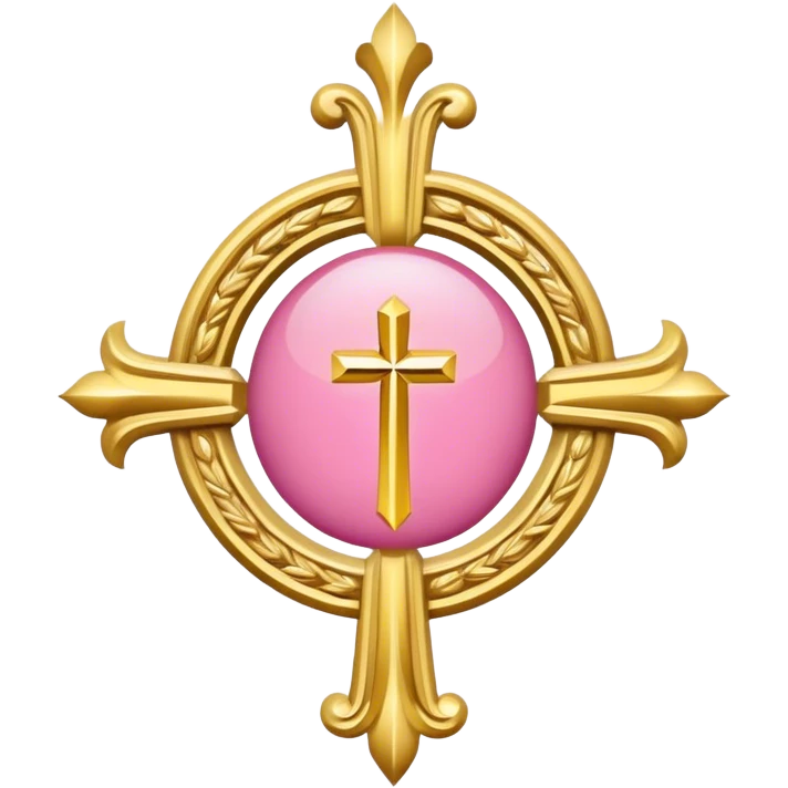 ave maria's emblem with a touch of pink emoji