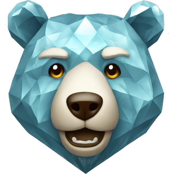 Bear head made out of diamond emoji