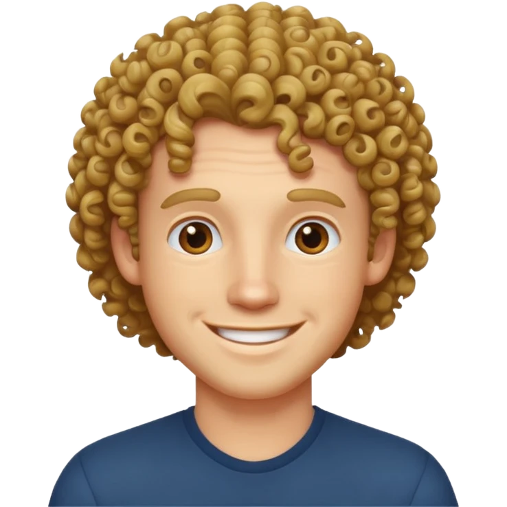 White male with curly hair emoji