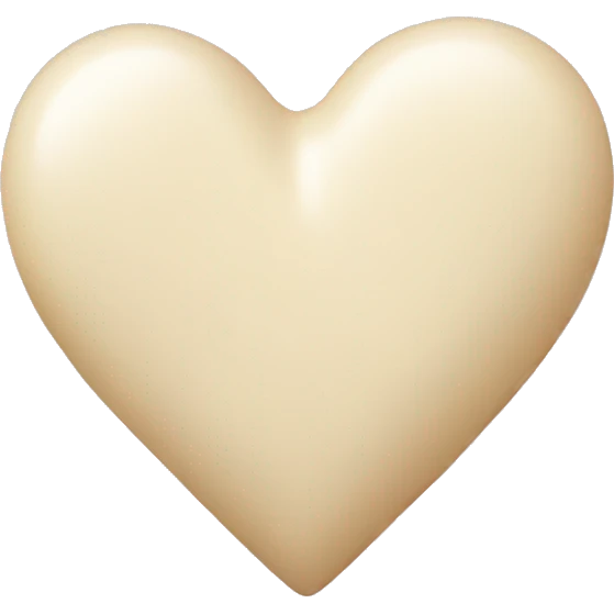 Cream heart emoji