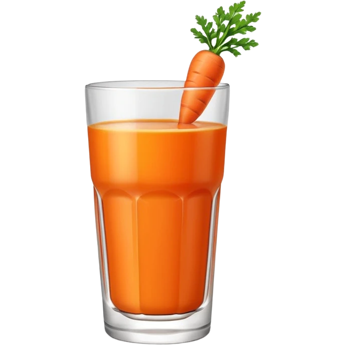 plain glass of carrot juice, vibrant orange, no carrot, no greens, no garnish, simple, clear emoji