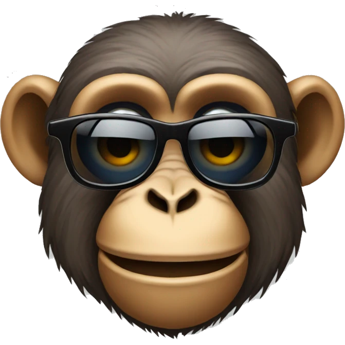 Monkey with sunglasses  emoji