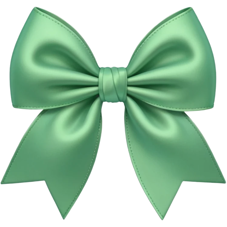 Coquette bow green emoji