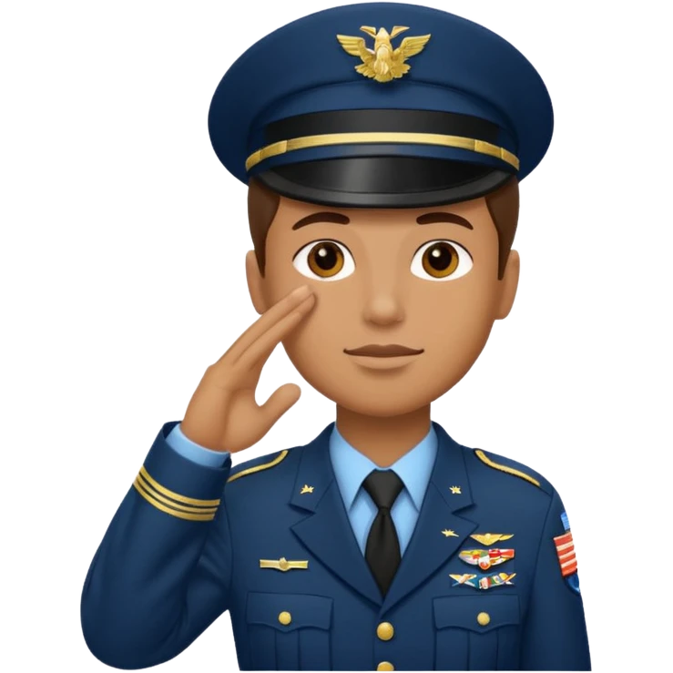 American soldier showing respect emoji