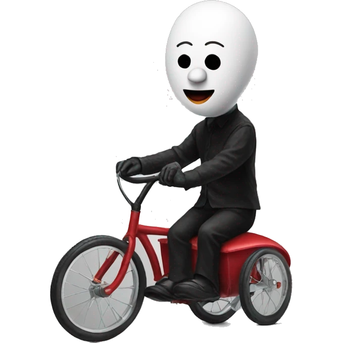 Puppet from jigsaw on a tricycle emoji