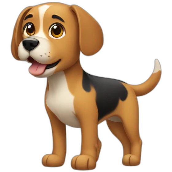 A braking dog emoji