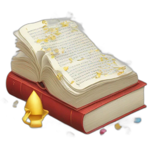 confetti with book emoji