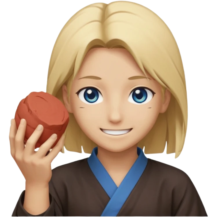 Can you create an emote for me referencing the character Deidara from the Naruto series emoji