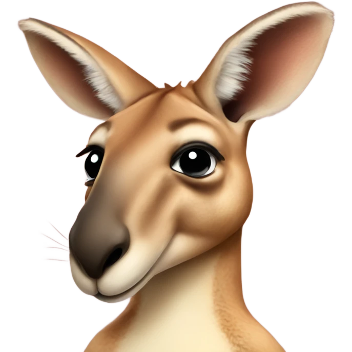Kangaroo blush emoji