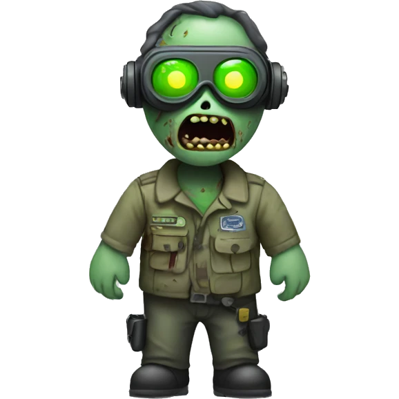 Zombie wearing night vision goggles emoji